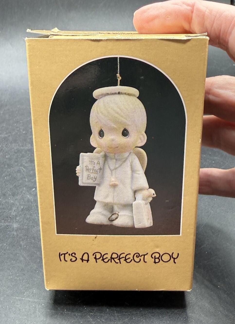 Precious Moments Angel Christmas Ornament 1986 It's A Perfect Boy Doctor 52D
